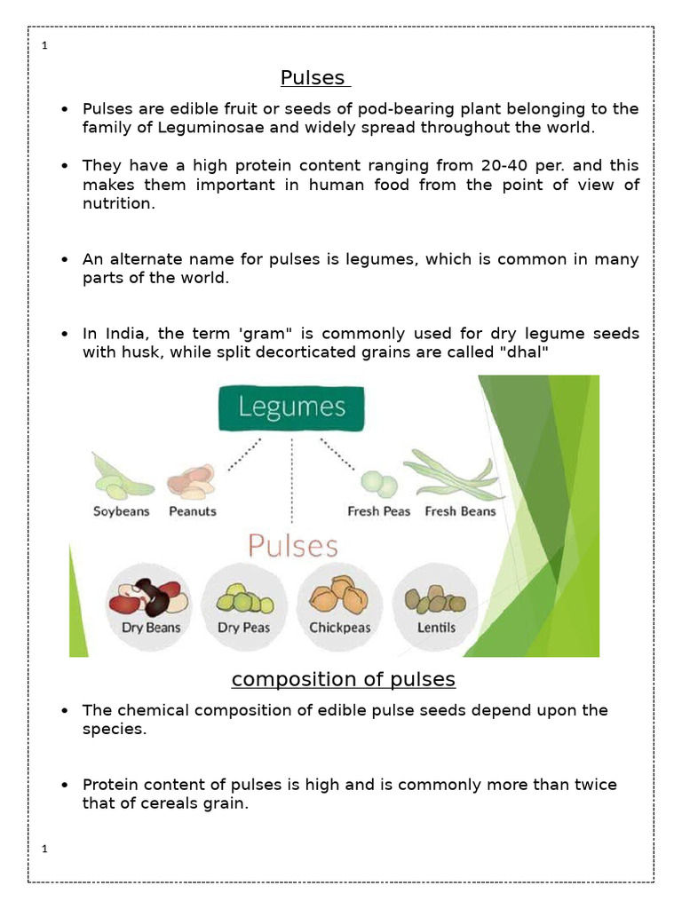 Nutritional Benefits and Types of Pulses | PDF | Legume | Carbohydrates