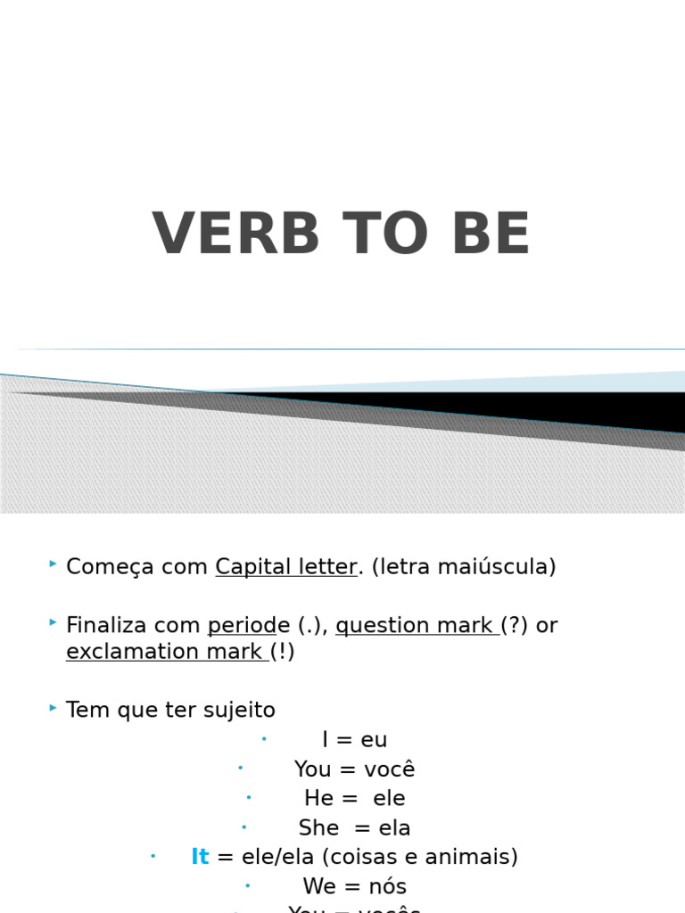 Guia Completo do Verbo To Be | PDF | Sintaxe