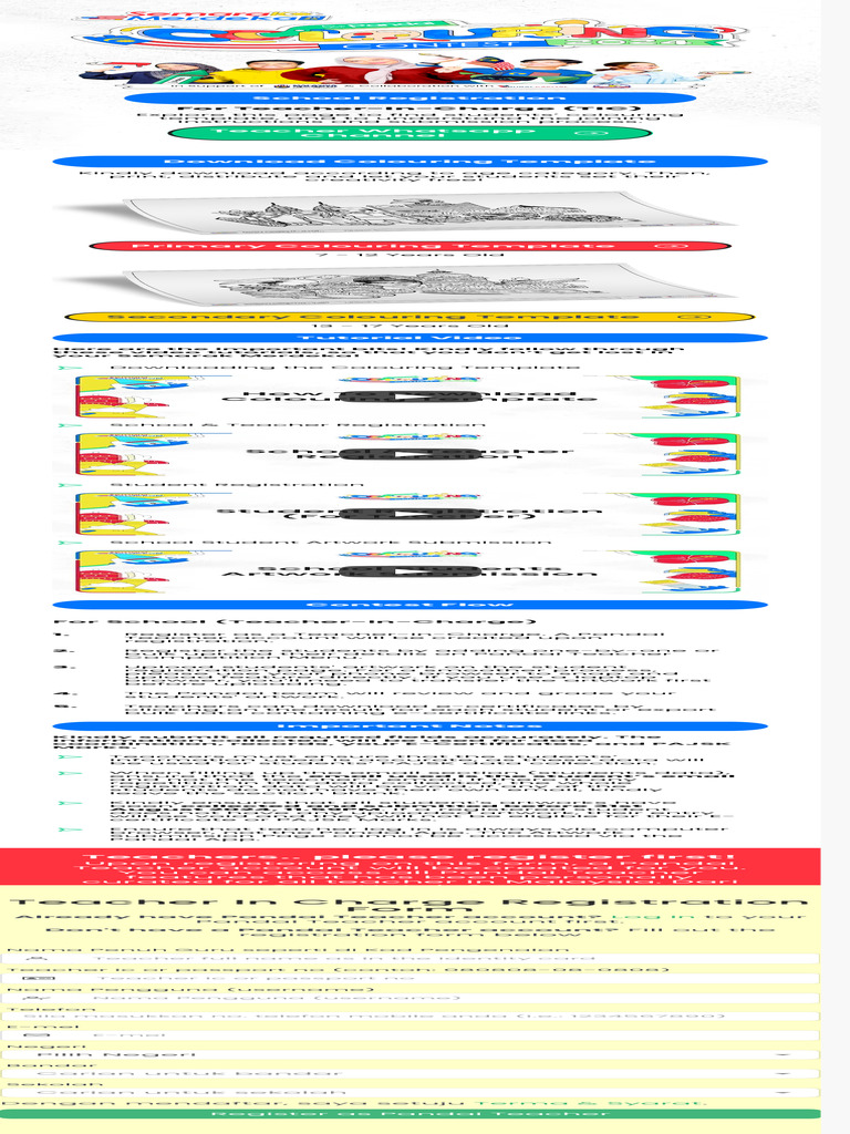 Daftar Pandai Colouring Contest 2024 - School Reg | PDF | Computing