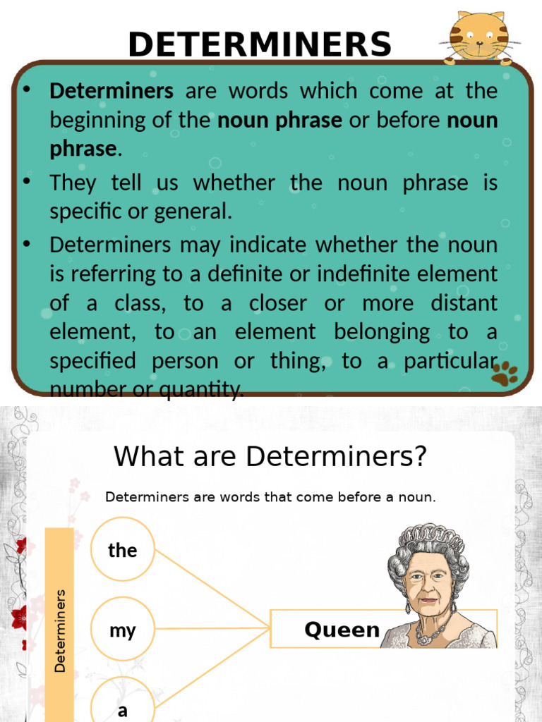 Understanding Determiners in English | PDF | Noun | Semantics