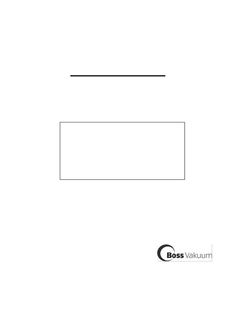 Boss Vacuum Packing Machine Guide | PDF | Vacuum | Pump