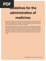 Professional Guidance on Medicine Administration | PDF | Nursing ...