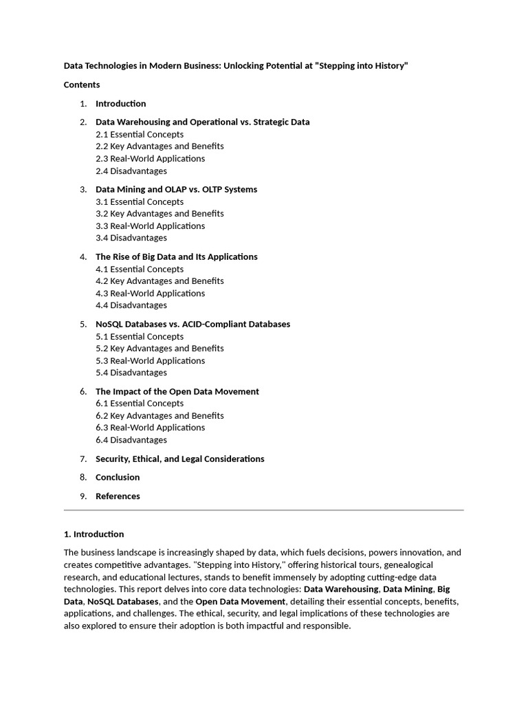 Data Technologies for Business Growth | PDF | Data Warehouse | Big Data