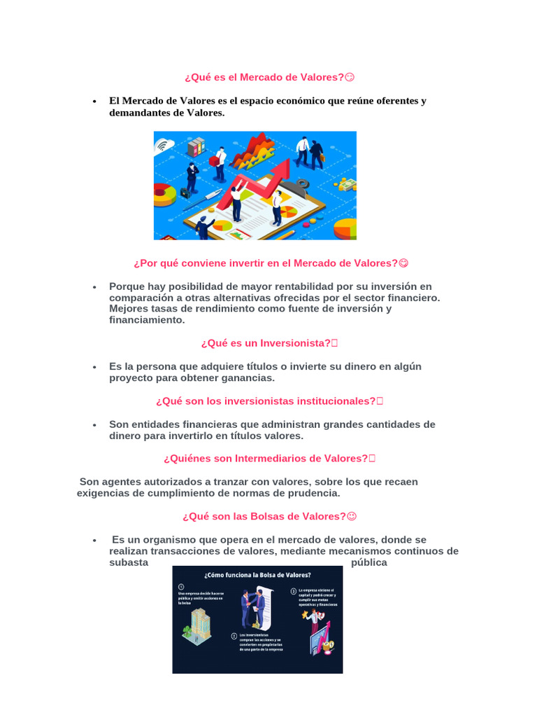 Introducción al Mercado de Valores | PDF | Bolsa de Valores | Bancos