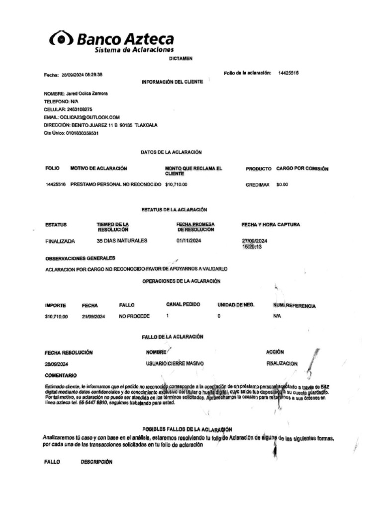 Folio respuesta condusef pdf