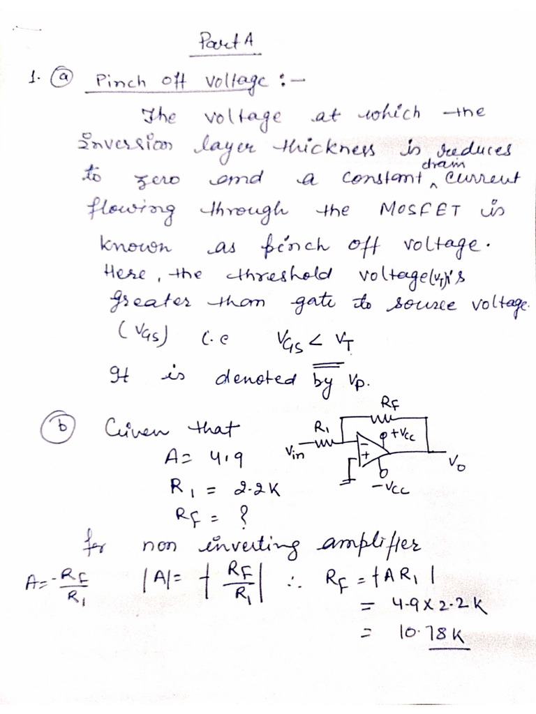 PUT - Solution PART A and Numericals of Part-B | PDF