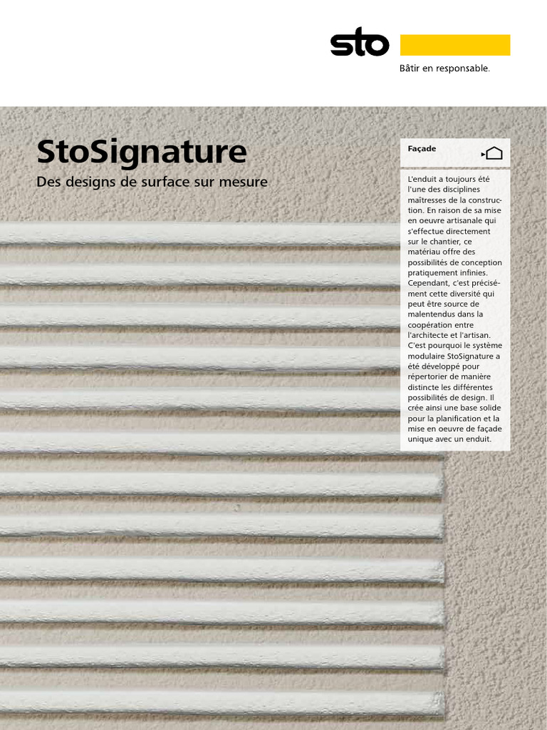 Designs de façade avec StoSignature | PDF | Matériaux | Matériaux de ...