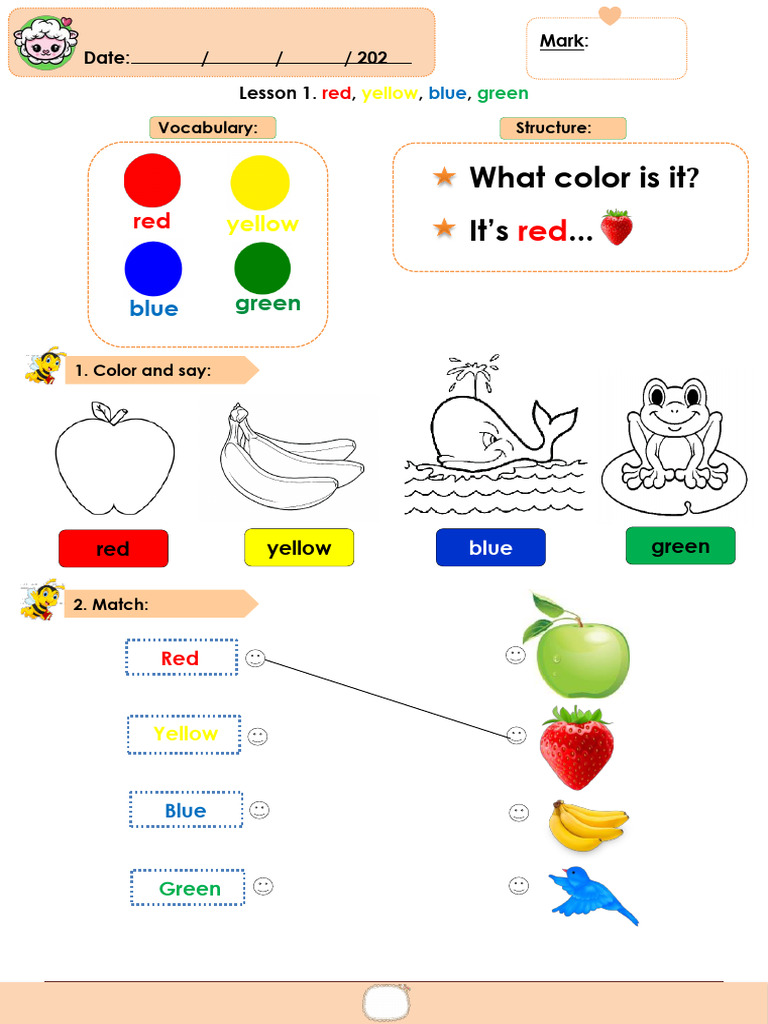 Color and Vocabulary Lessons for Kids | PDF | Color