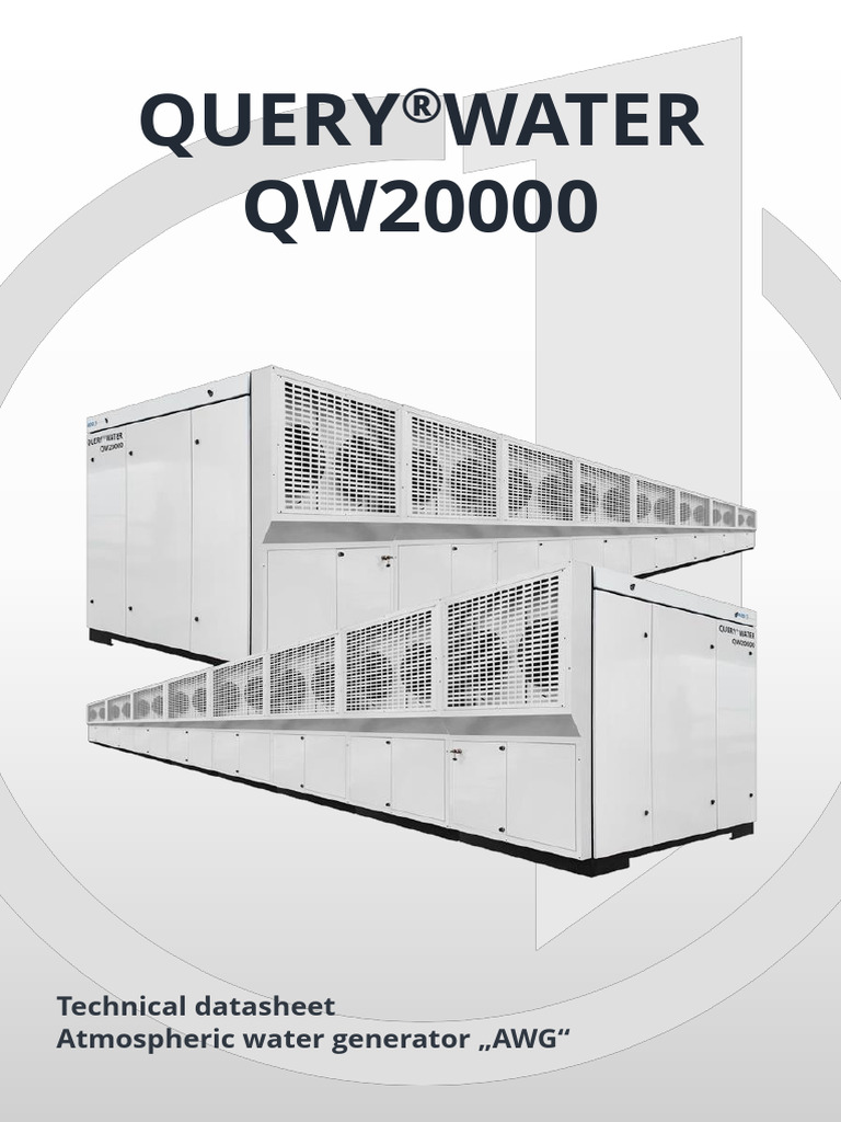 QW20000 Atmospheric Water Generator | PDF | Water | Nature