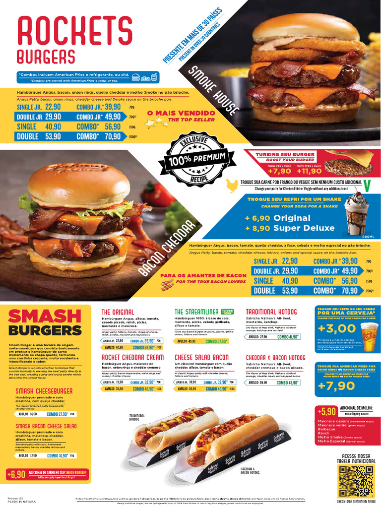 Cardápio Rocket Burguers | PDF