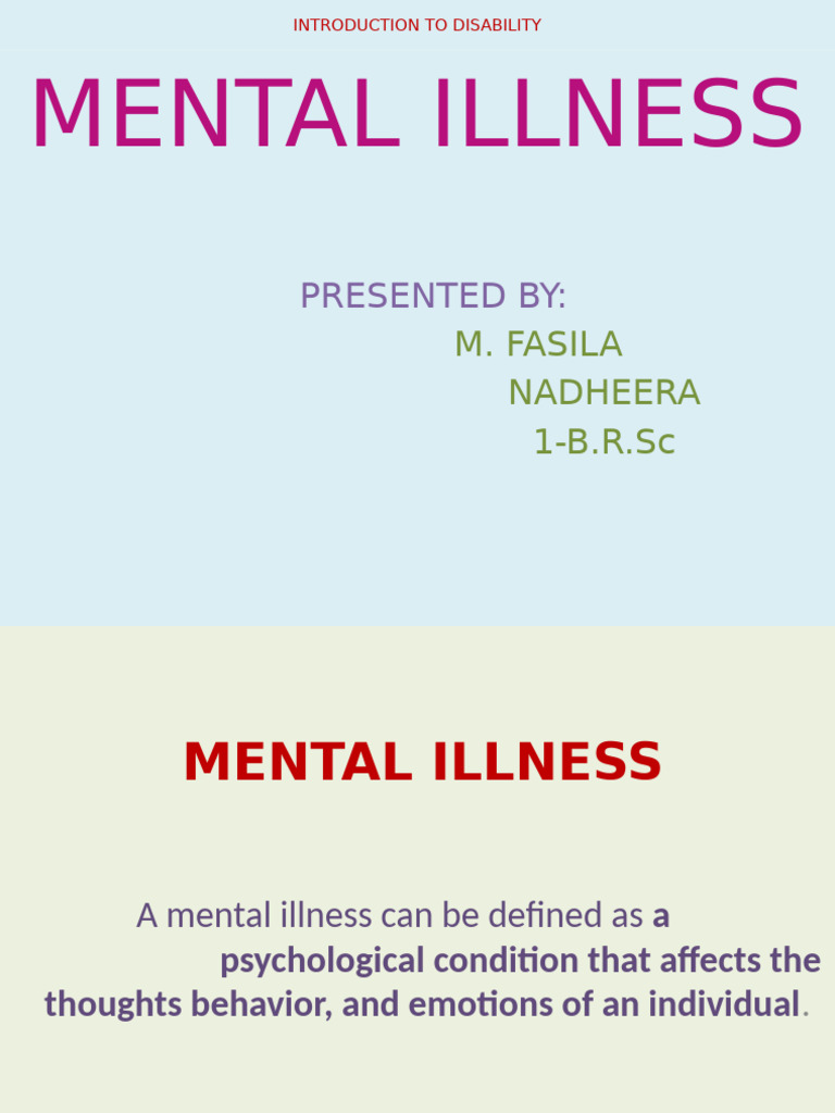 Mental Illness | PDF | Mental Disorder | Obsessive–Compulsive Disorder