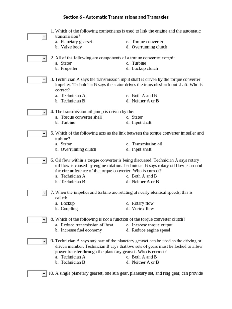 Section 6 - Automatic Transmissions and Transaxles | PDF | Automatic ...