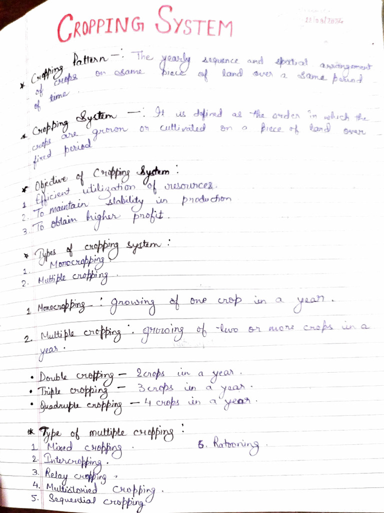 Cropping Systems | PDF