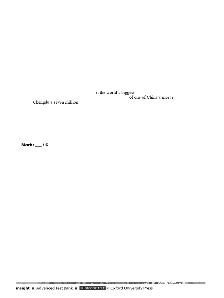 Vocabulary and Grammar Test Unit 8 | PDF
