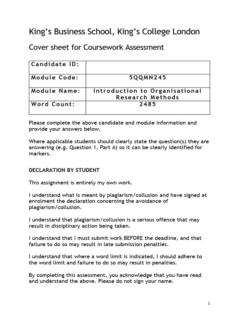 Coursework first sample 1 pdf behavior ethnography