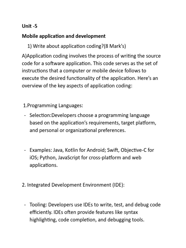 Mobile Application Development 5 | PDF | Software Testing | Object ...