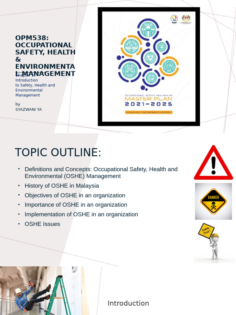Chapter 1 - Introduction To OSHE MGMT | PDF | Occupational Safety And ...