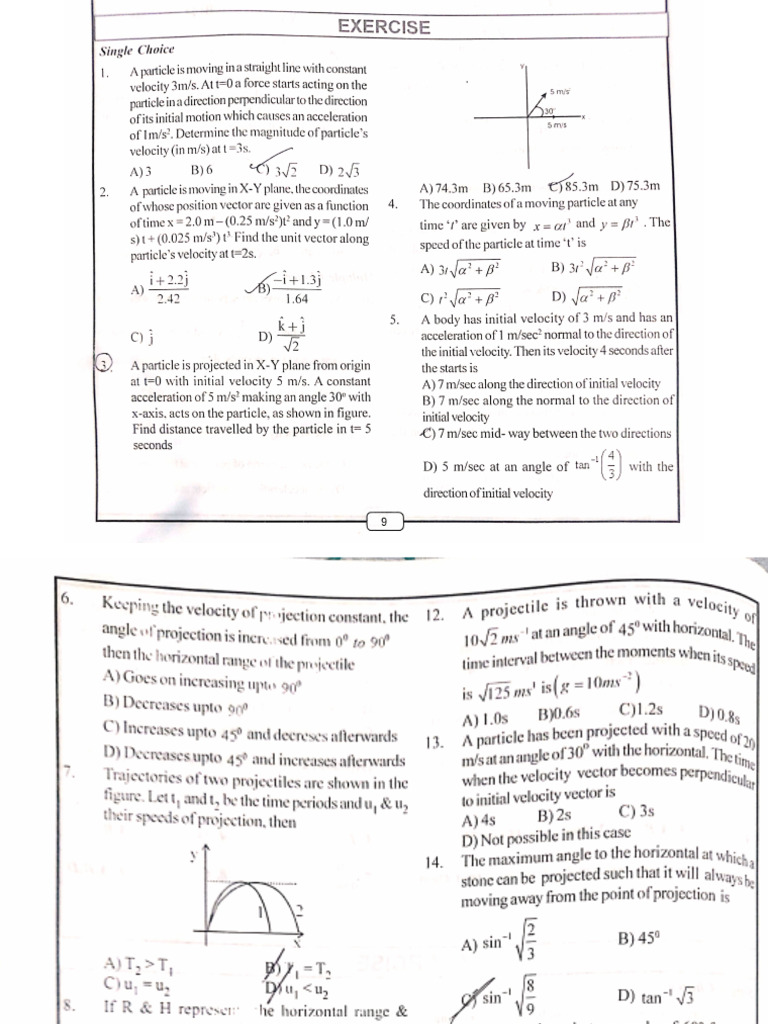 JEE Trainer - Kinematics 2D | PDF