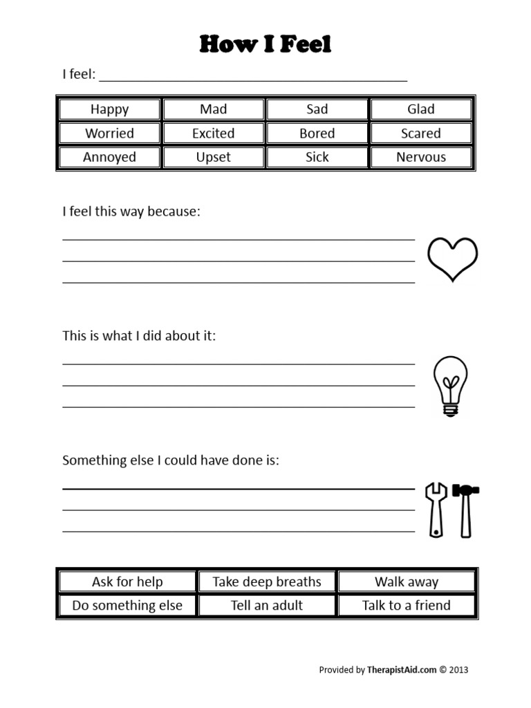 Emotional Reflection Worksheet | PDF