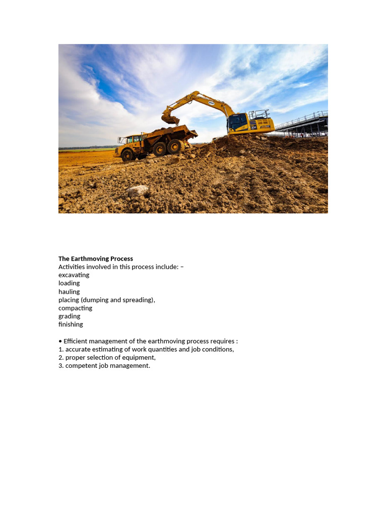 Earth Moving | PDF