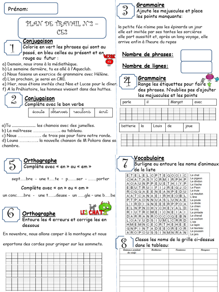 Activités Scolaires pour CE2 | PDF | Linguistique