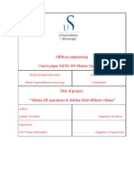 Offshore Engineering Course Paper MOM 490 Marine Operations