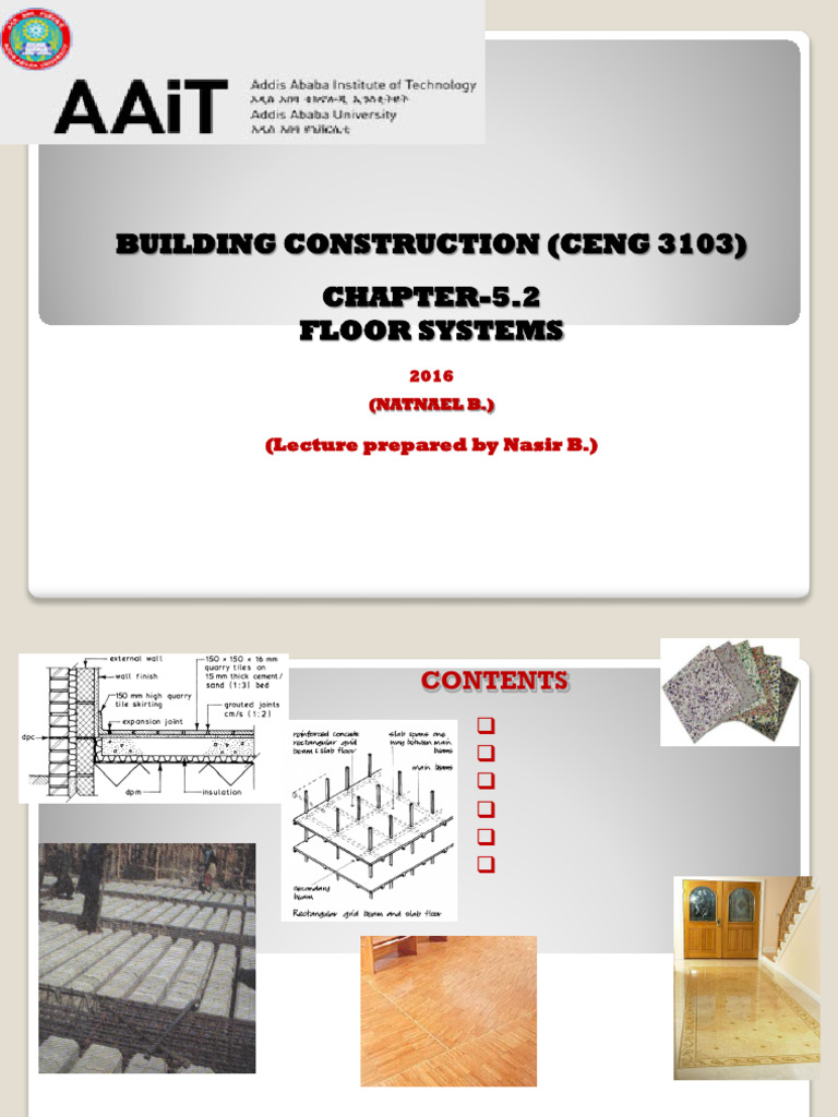 Floor Systems in Building Construction | PDF | Concrete | Wall