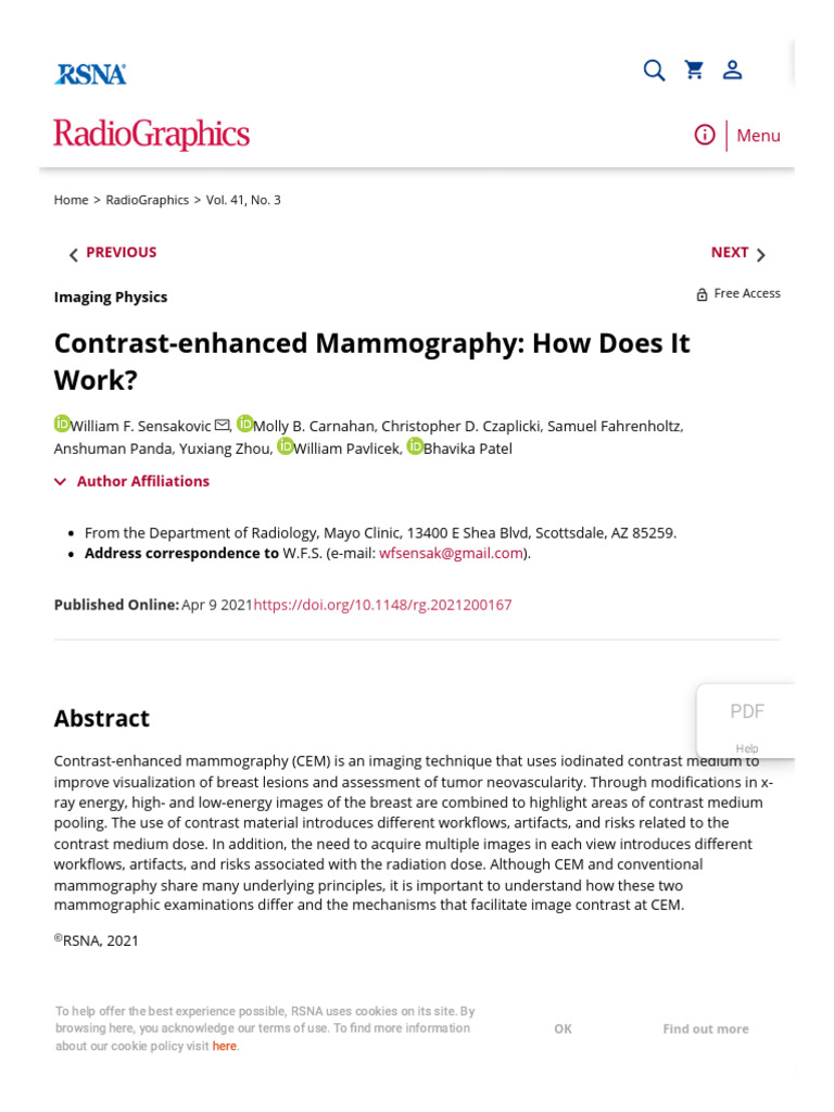 Contrast-enhanced Mammography_ How Does It Work_ _ RadioGraphics | PDF ...