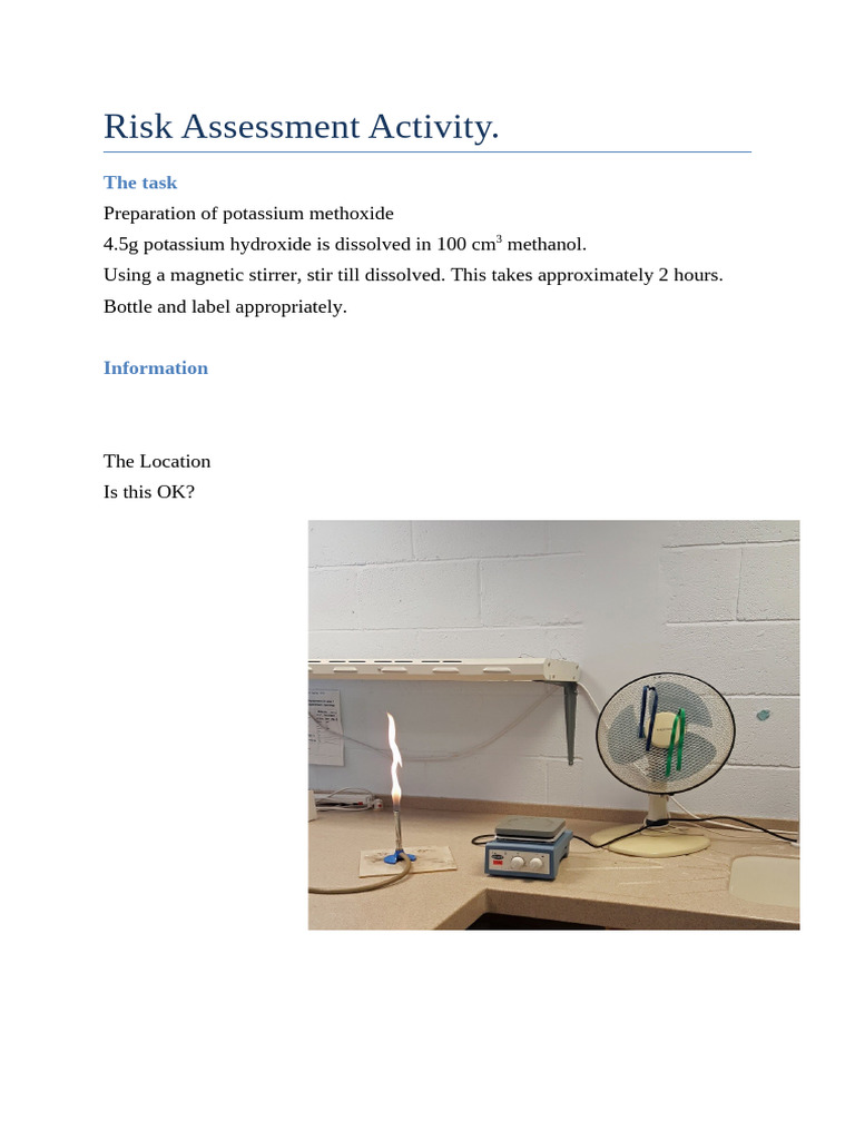 Potassium Methoxide Risk Assessment Guide | PDF | Sodium Hydroxide | Sodium