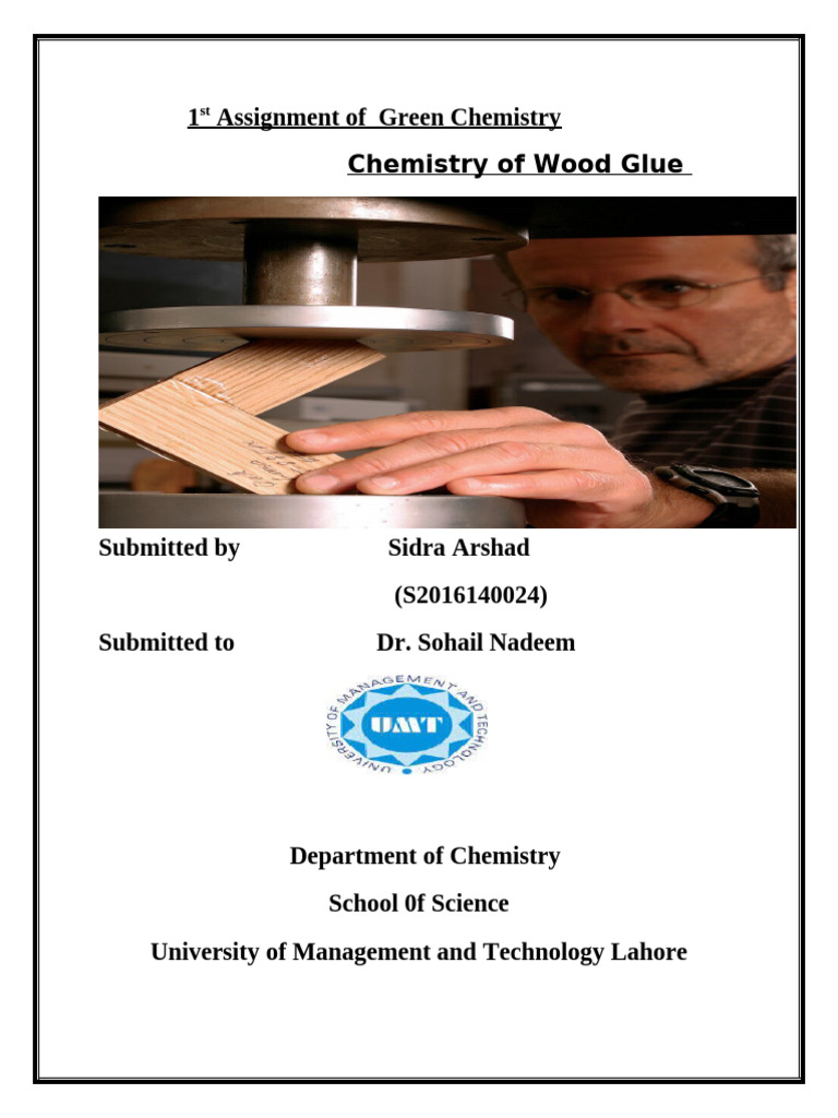 Green Chemistry: Wood Glue Analysis | PDF