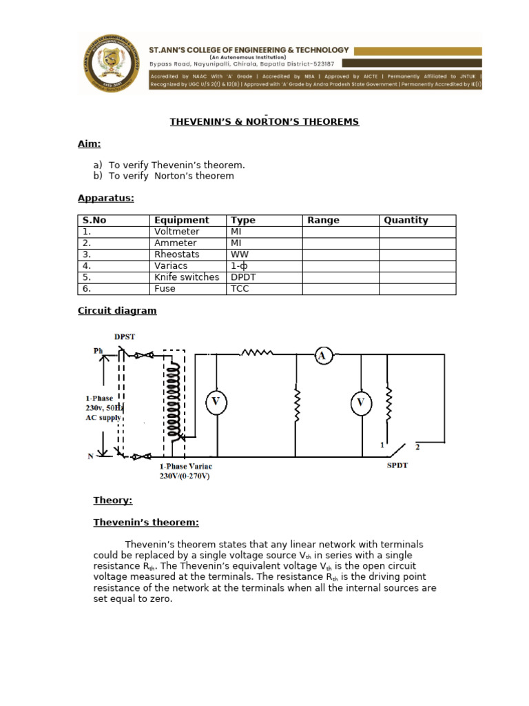 10.thevenin's Norton's Theorem | PDF | Manufactured Goods | Computer ...