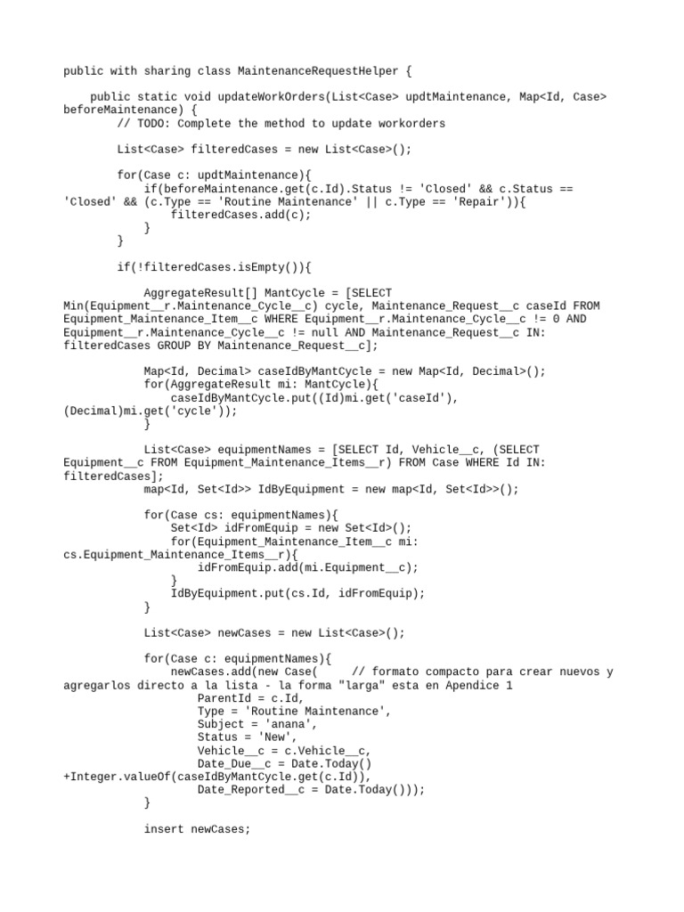 Update Work Orders in Salesforce Cases | PDF