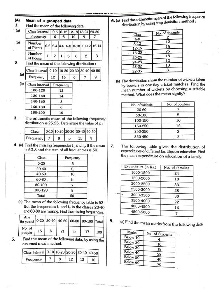 Statistics - 1class 10 | PDF