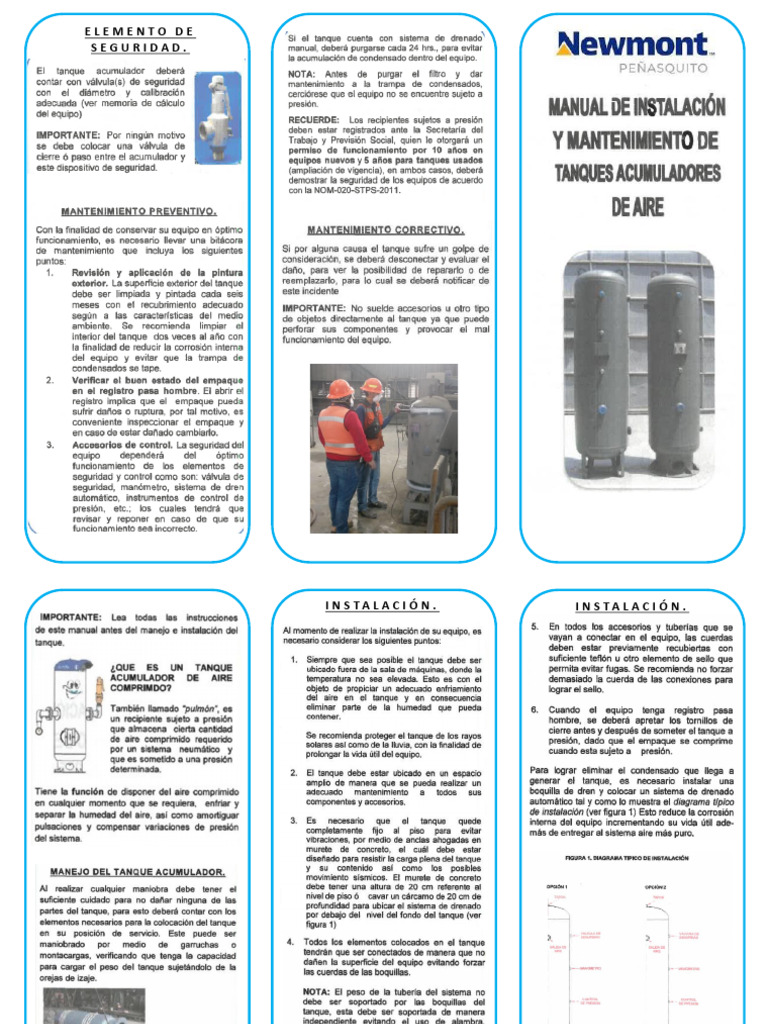 RSP Manual Instalacion y Mantto de Tanques Acumuladores de Aire-1 | PDF