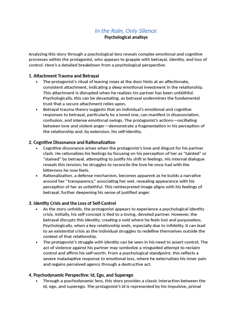 Psychological Analysis of Betrayal | PDF | Id | Guilt (Emotion)