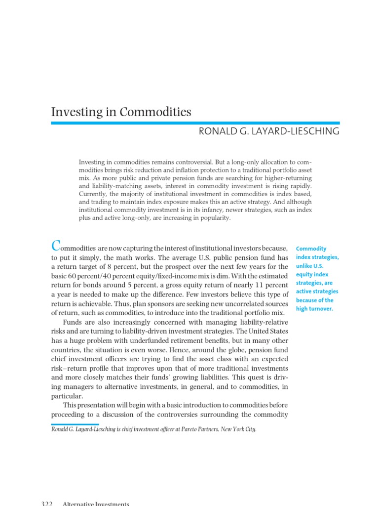 Commodity Investment Strategies Explained | PDF | Futures Contract ...