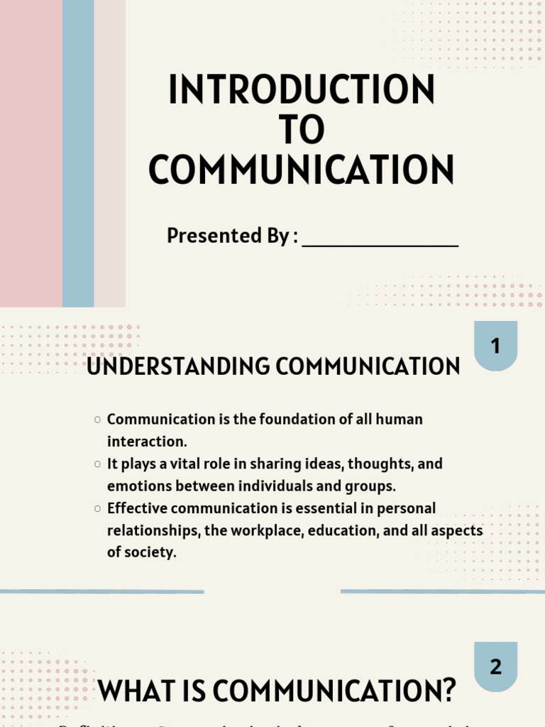 Understanding Effective Communication | PDF | Communication | Nonverbal ...