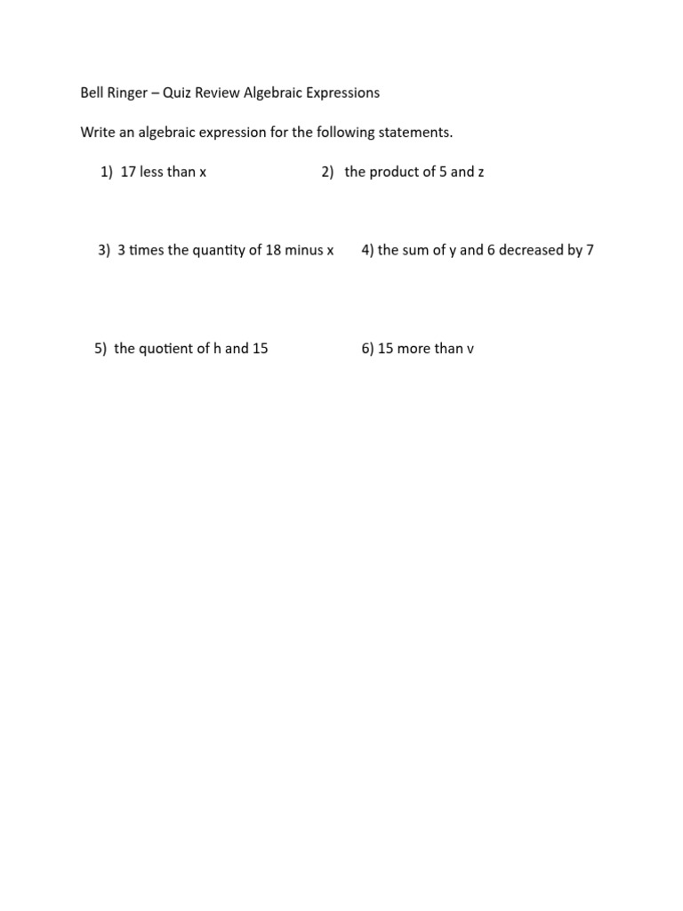 Bell+Ringer+ +Pre+Quiz+Bell+Ringer | PDF