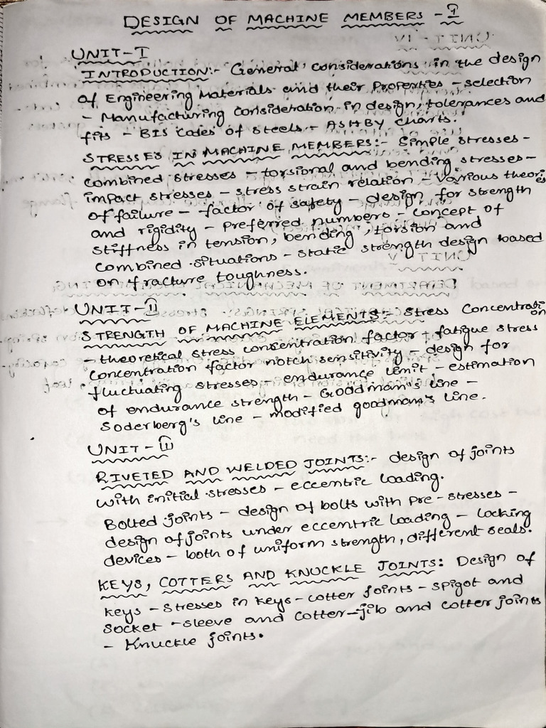 Design of Machine Members 1 Notes | PDF