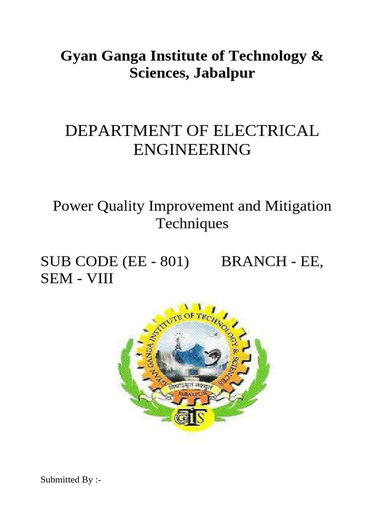 Power Quality Improvement Techniques | PDF | Capacitor | Rectifier