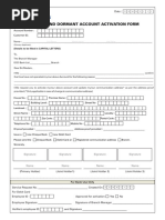 Inactive and Dormant Account Activation Form Individuals | PDF ...