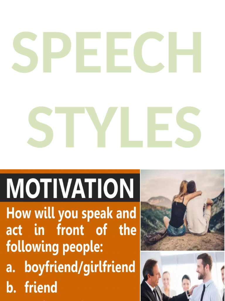 Speech Styles | PDF