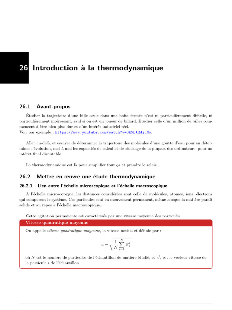 Introduction à la thermodynamique et ses concepts | PDF ...