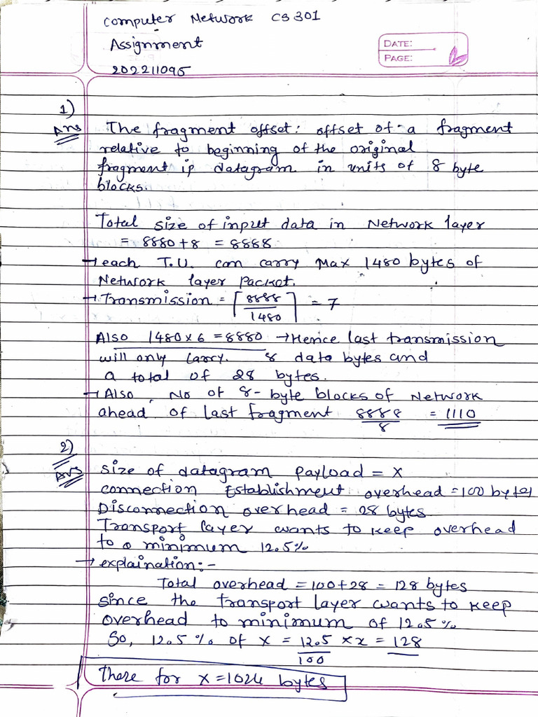 CN Assignment | PDF