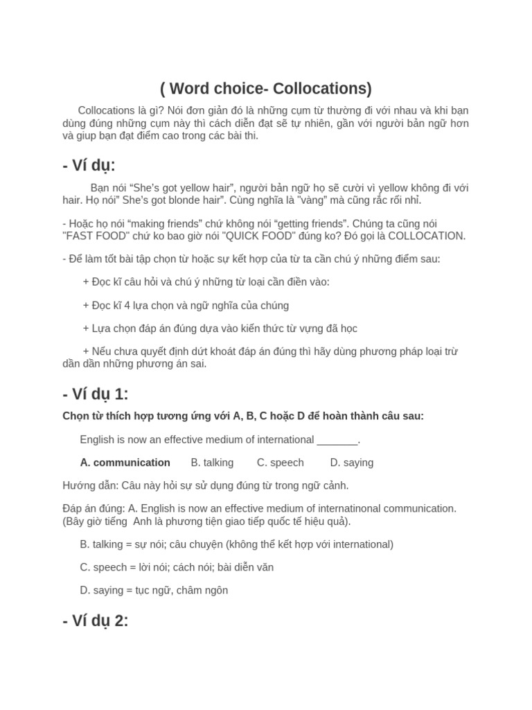 Word Choice | PDF