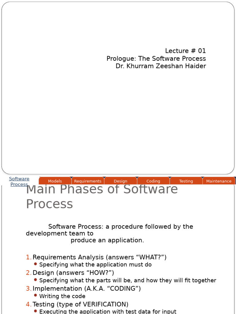 Overview of Software Process Phases | PDF | Software Testing ...