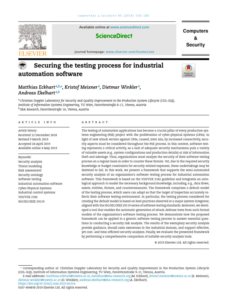Framework for Securing Automation Testing | PDF | Software Testing | System