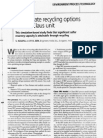 Re-Evaluate Recycling Options For The Claus Unit