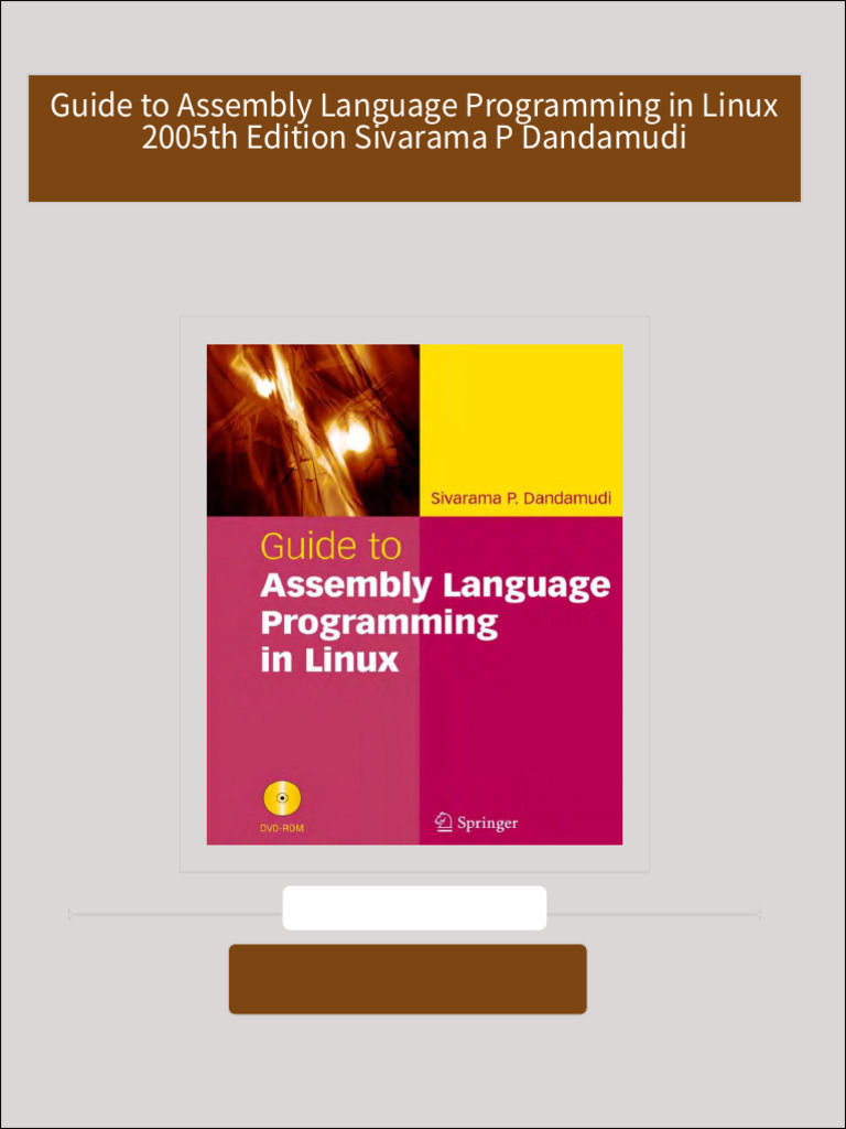 Guide to Assembly Language Programming in Linux 2005th Edition Sivarama ...