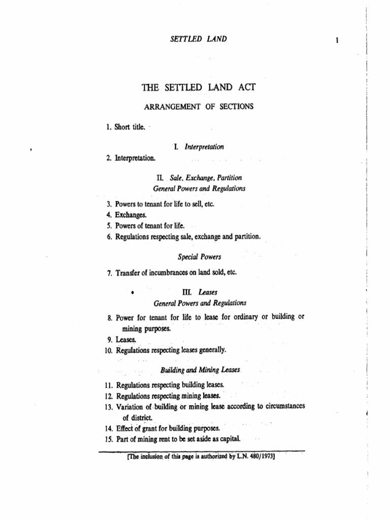 the-settled-land-act-pdf-lease-leasehold-estate
